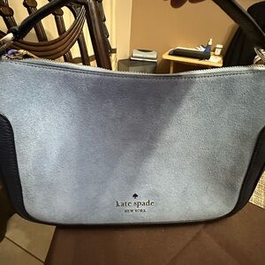 Kate Spade Light Blue and Black Shoulder Bag